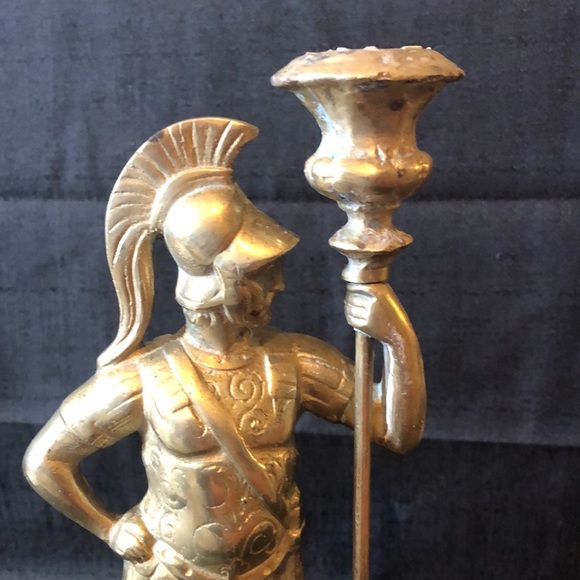 Rare Roman Praetorian Guard; brass over cast iron figure antique statue … - Picture 3 of 10